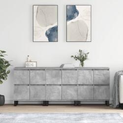 vidaXL Servante, 3 piese, gri beton, lemn prelucrat GartenMobel Dekor (3190209) Comoda