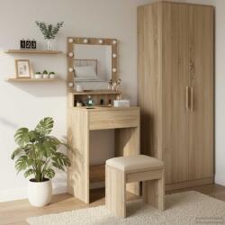 vidaXL Masa de Machiaj Stejar Sonoma 50 x 41 x 135 cm Lemn compozit GartenMobel Dekor (865120)