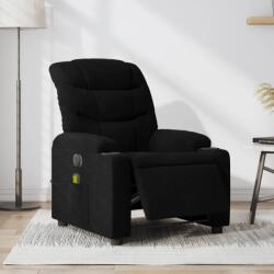 vidaXL Fotoliu electric de masaj rabatabil, negru, textil GartenMobel Dekor (3206638)