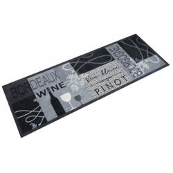 vidaXL Covor de bucatarie lavabil Wine, gri, 60x180 cm, catifea GartenMobel Dekor (4005600) Pres