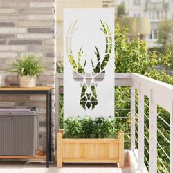 vidaXL Ecran de intimitate pentru gradina, model cerb, alb, 50 x 140 cm (876330)