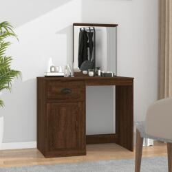 vidaXL Masa de toaleta cu oglinda, stejar maro 90x50x132, 5 cm lemn GartenMobel Dekor (816767)