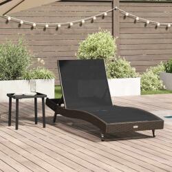 vidaXL Sezlong cu perna -persoana 2 pcs Maro 40 x 40 x 40.5 cm Rattan poli GartenMobel Dekor (42009979)