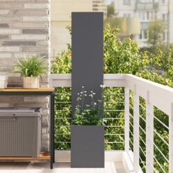 vidaXL Ghiveci de Gradina cu Panou Decorativ Antracit 32 x 140 cm GartenMobel Dekor (876373)