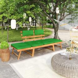 vidaXL Banca de gradina cu perne 2-în-1, 190 cm, lemn masiv acacia GartenMobel Dekor (312121)