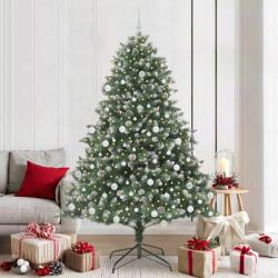 vidaXL Brad de Craciun artificial Verde 210 cm PVC si Plastic si Otel GartenMobel Dekor (3395248)