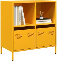 vidaXL Dulap, galben mustar, 68x39x73, 5 cm, otel laminat la rece GartenMobel Dekor (851361) Comoda