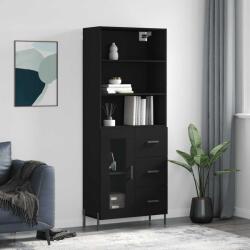 vidaXL Dulap înalt, negru, 69, 5x34x180 cm, lemn compozit GartenMobel Dekor (3189518) Comoda