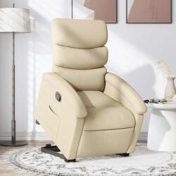 vidaXL Fotoliu rabatabil cu ridicare pe verticala, crem, textil GartenMobel Dekor (3203987)