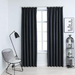 vidaXL Draperii opace cu carlige, 2 buc. , antracit, 140 x 245 cm GartenMobel Dekor (134463)
