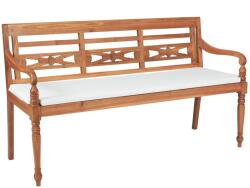 vidaXL Banca Batavia cu perne, 150 cm, lemn de tec GartenMobel Dekor (43058)