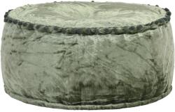 vidaXL Fotoliu puf rotund, verde, 40 x 20 cm, catifea GartenMobel Dekor (287567)