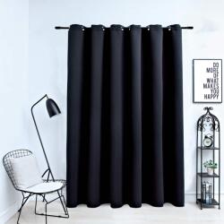 vidaXL Draperie opaca cu inele metalice, negru, 290 x 245 cm GartenMobel Dekor (134413)