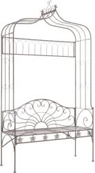 vidaXL Banca de gradina, maro vintage, 122 cm, fier GartenMobel Dekor (45435)