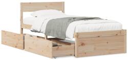 vidaXL Cadru de pat pentru copii cu sertare, 90x190 cm, lemn masiv pin GartenMobel Dekor (846804)