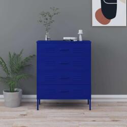 vidaXL Comoda cu sertare, bleumarin, 80x35x101, 5 cm, otel GartenMobel Dekor (336199) Comoda