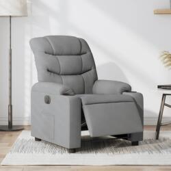 vidaXL Fotoliu rabatabil electric, gri deschis, textil GartenMobel Dekor (3206627)