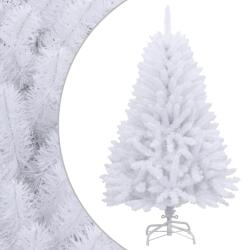 vidaXL Brad de Craciun artificial cu suport si balamale, alb, 150 cm GartenMobel Dekor (357785)