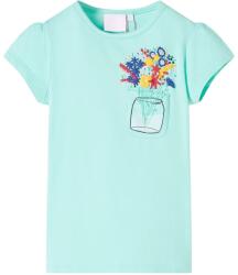 vidaXL Tricou pentru copii, verde menta deschis, 128 GartenMobel Dekor (11032)