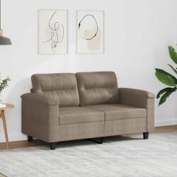 vidaXL Canapea cu 2 locuri, gri taupe, 120 cm, tesatura microfibra GartenMobel Dekor (359555) Canapea