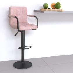 vidaXL Scaun de bar, roz, catifea GartenMobel Dekor (334653)