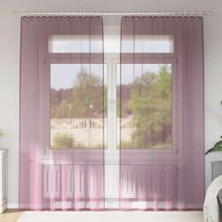 vidaXL Perdele Voile cu buzunare pentru bare 2 buc violet GartenMobel Dekor (4102203)
