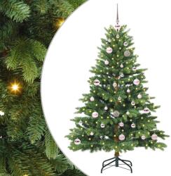 vidaXL Brad de Craciun artificial cu 150 LED Verde 150 cm PE si PVC GartenMobel Dekor (3397538)