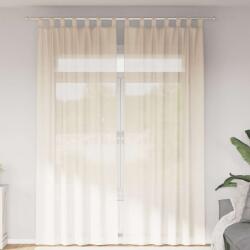 vidaXL Perdele din voile cu tabla 2 buc crem GartenMobel Dekor (4102270)