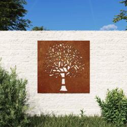 vidaXL Decor perete de gradina 55x55 cm design copac otel Corten GartenMobel Dekor (824502)