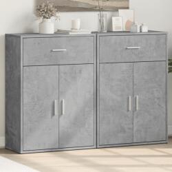 vidaXL Comode, 2 buc. , gri beton, 60x30x84 cm, lemn compozit GartenMobel Dekor (3276598) Comoda