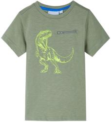 vidaXL Tricou pentru copii cu maneci scurte kaki deschis 104 GartenMobel Dekor (12210)