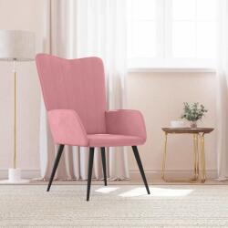 vidaXL Scaun de relaxare, roz, catifea GartenMobel Dekor (327681)