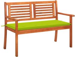 vidaXL Banca gradina 2 locuri, cu perna, 120 cm, lemn masiv eucalipt GartenMobel Dekor (3060980)