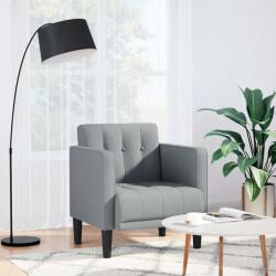 vidaXL Canapea scaun cu cotiere, gri deschis, 53 cm, textil GartenMobel Dekor (4100543)