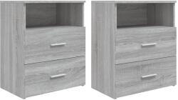 vidaXL Noptiere, 2 buc. , gri sonoma, 50x32x60 cm GartenMobel Dekor (815861)