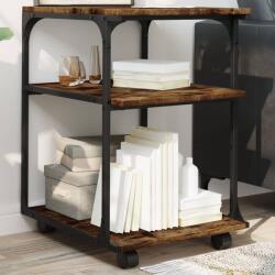 vidaXL Suport imprimanta 3 niveluri stejar fumuriu 43x48x64 cm lemn GartenMobel Dekor (842278)