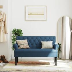vidaXL Banca cu spatar, albastru, 120x62x75, 5 cm, textil GartenMobel Dekor (372126)