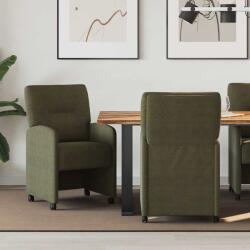 vidaXL Scaune de dining cu roti 2 pcs Verde militar 57 x 67 x 95 cm GartenMobel Dekor (42017846)