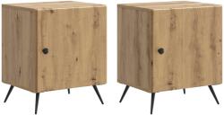 vidaXL Set 2 noptiere din lemn prelucrat, stejar artizanal, 43x34, 5x50 cm (895504)