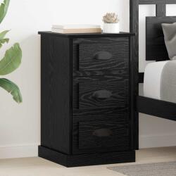 vidaXL Noptiera stejar negru cu 3 sertare, 39x39x67, 5 cm, lemn compozit (881342)