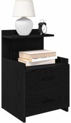 vidaXL Noptiera cu 2 sertare, neagra, 40x36, 5x62 cm GartenMobel Dekor (858634)