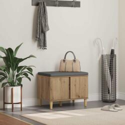 vidaXL Banca pentru hol cu perna Stejar Artizanal 60 x 38 x 46 cm GartenMobel Dekor (891527)