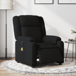 vidaXL Fotoliu electric de masaj rabatabil, negru, textil GartenMobel Dekor (3205192)