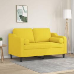vidaXL Canapea cu 2 locuri cu pernute, galben deschis, 120 cm, textil GartenMobel Dekor (3200842) Canapea