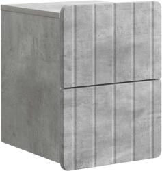 vidaXL Noptiera suspendata gri beton cu 2 sertare, 33 x 34, 5 x 43 cm (898301)