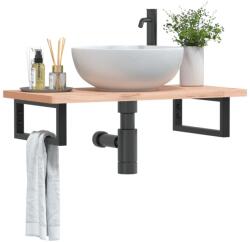 vidaXL Suporturi raft pentru lavoar 2 buc. , negru dreptunghiular otel GartenMobel Dekor (4007270)