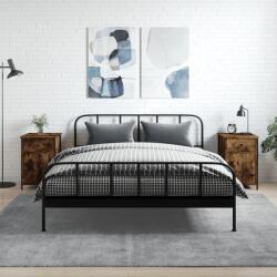 vidaXL Noptiere, 2 buc. , stejar fumuriu, 40x42x60 cm, lemn prelucrat GartenMobel Dekor (825908)