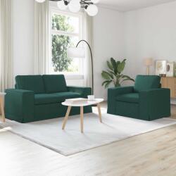 vidaXL Set de canapea 2 pcs Verde închis 162 x 80 x 82 cm tesatura GartenMobel Dekor (3407503) Canapea