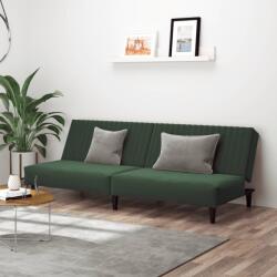 vidaXL Canapea extensibila cu 2 locuri, verde închis, catifea GartenMobel Dekor (375928) Canapea