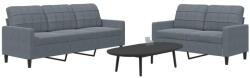 vidaXL Set de canapele cu perne, 2 piese, gri închis, catifea GartenMobel Dekor (3278392) Canapea
